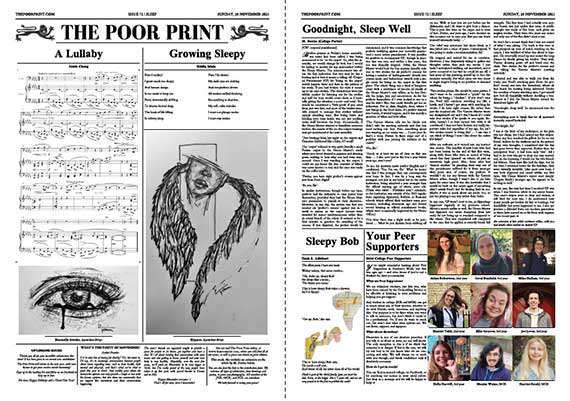 Image of a student newspaper called the Poor Print