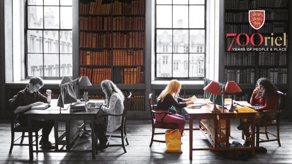 Picture of students in a library