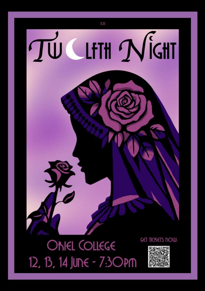 A poster for Twelfth Night at Oriel College