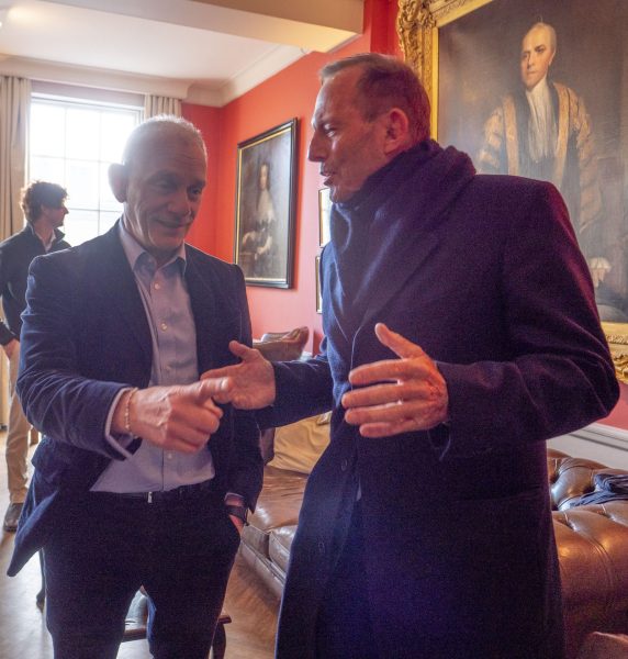 Lord Mendoza CBE and Tony Abbott