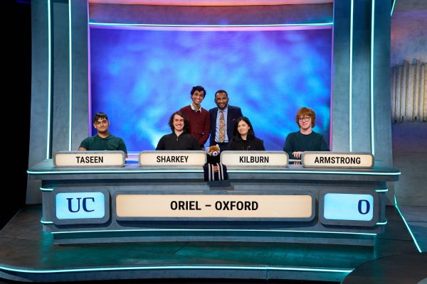 Oriel students participating at University Challenge 2024