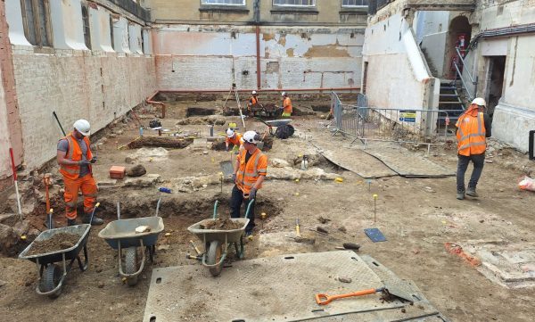 Image of Original medieval features unearthed in archaeological dig