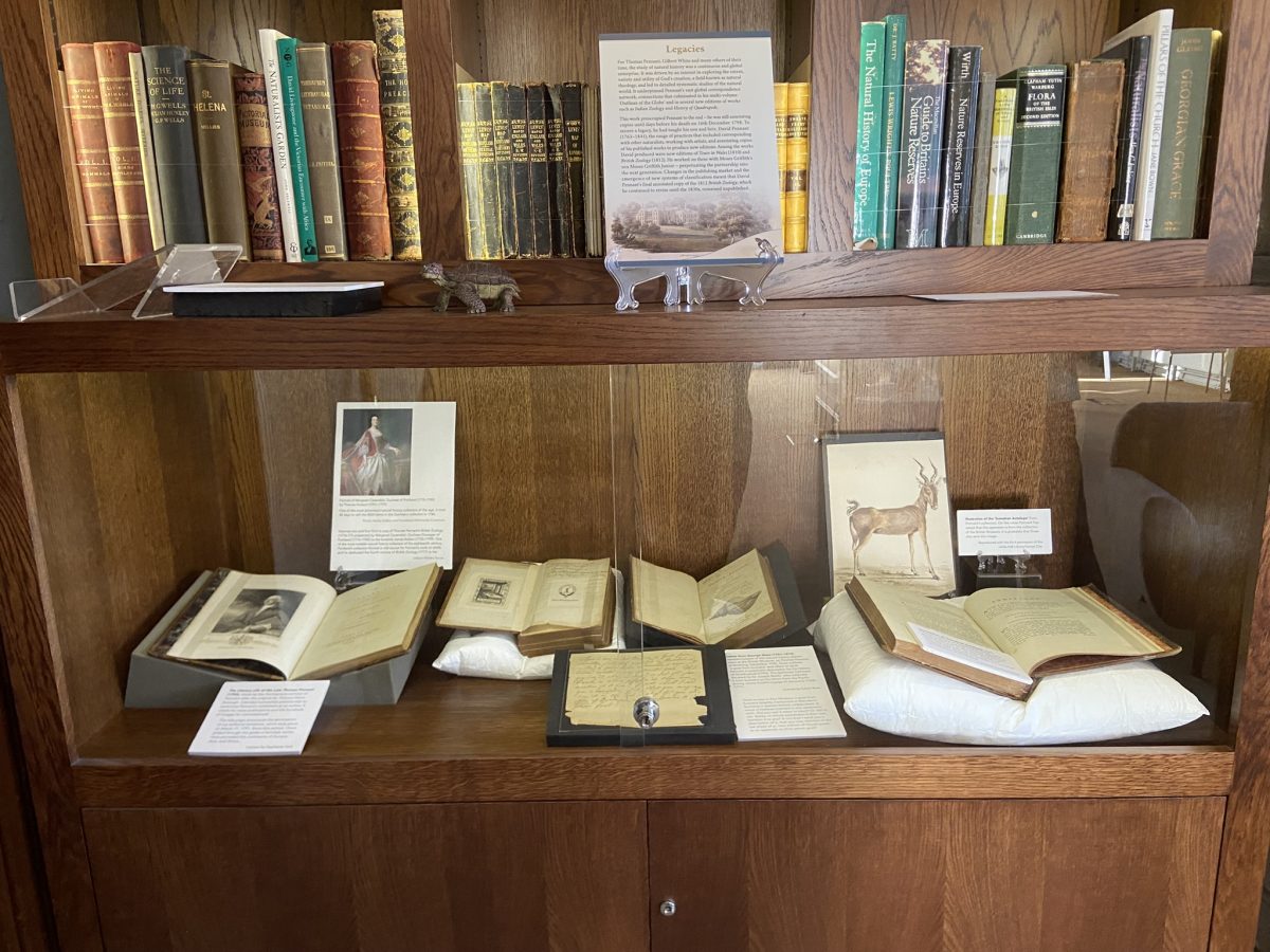 Image of Exhibition on alumni Gilbert White and Thomas Pennant by doctoral researcher