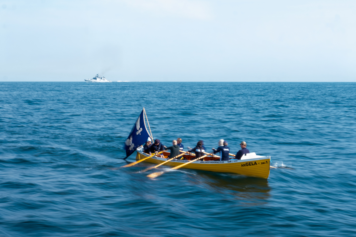 Image of Six Oriel College crews complete Channel row to Dunkirk
