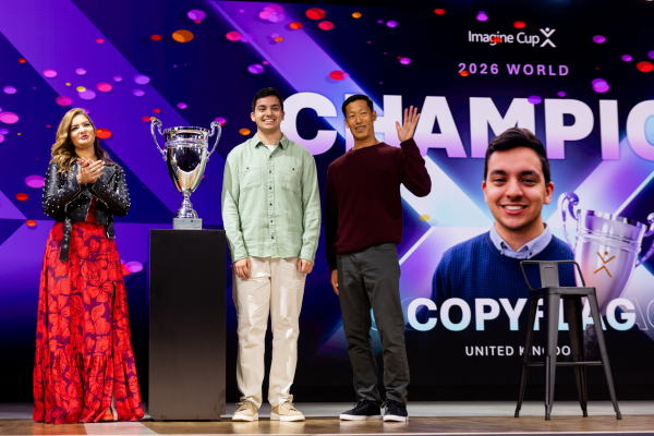 Image of Oriel student creates history with Microsoft Imagine Cup success
