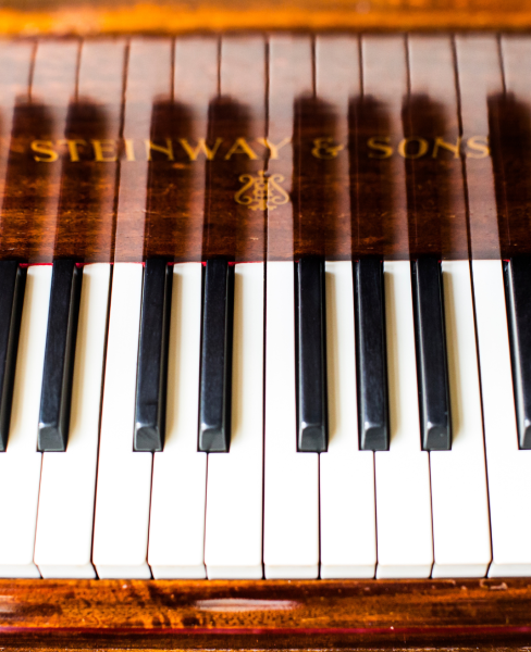 Keys on a piano