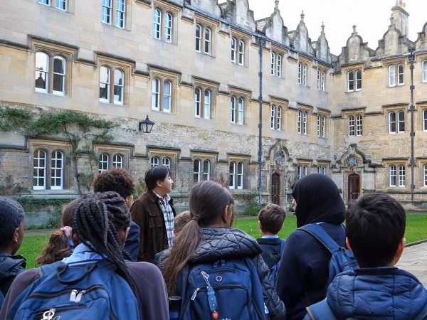Image of School pupils ‘inspired’ by Graduation Day experience at Oriel College 